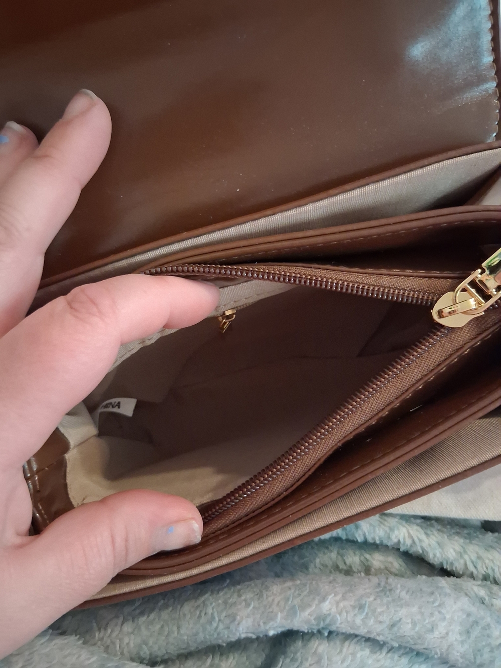 Brown Authentic Leather Top-Handle Crossbody Bag With Dustbag - Picture 7 of 7